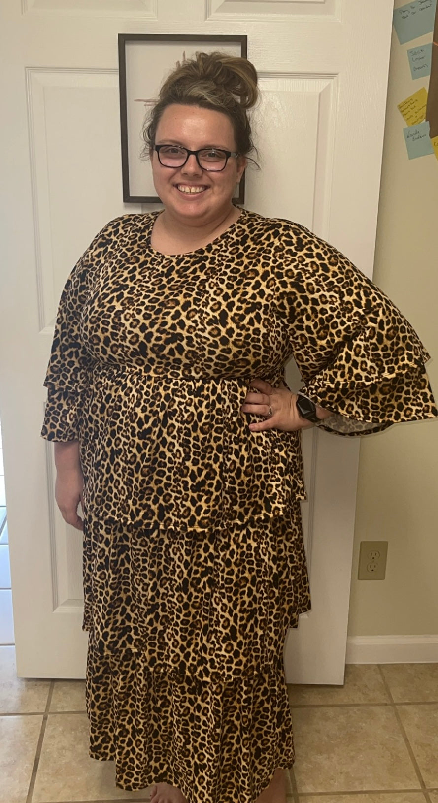 Cheetah Ruffle Dress
