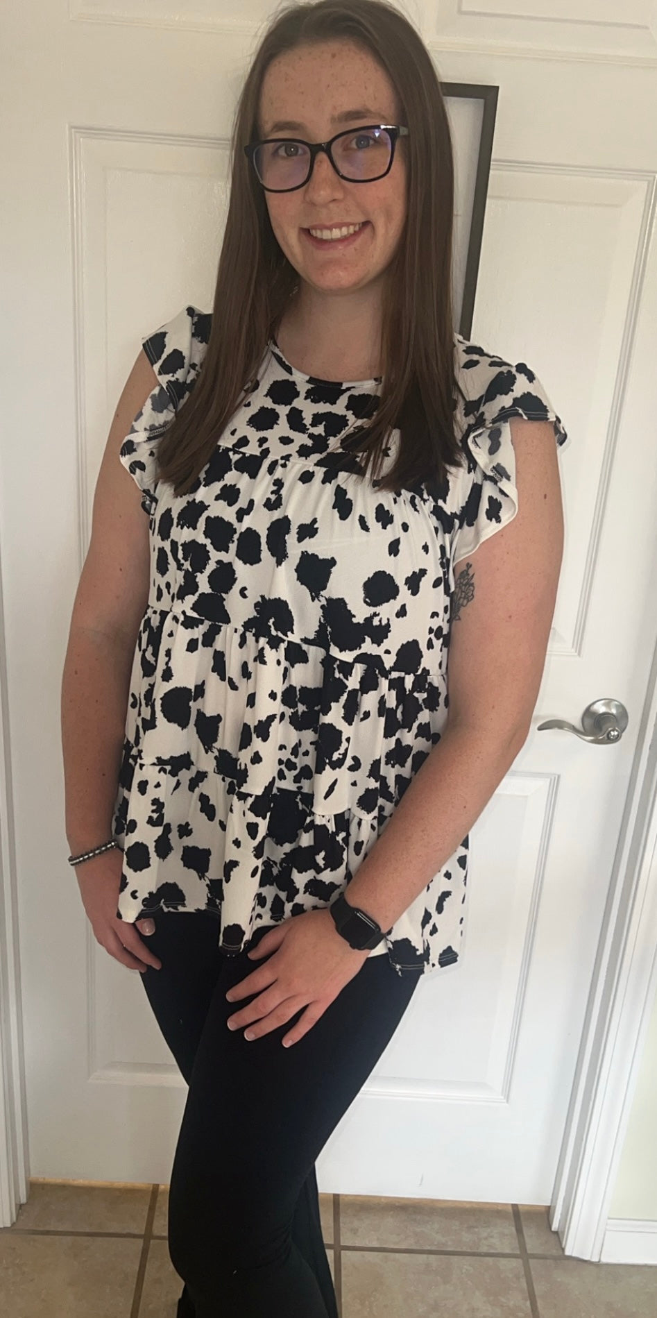 Cow Tiered Top